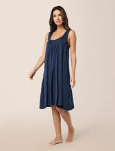 Load image into Gallery viewer, Papinelle Kate Modal Soft Pleat Front Nightie (Navy)