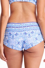 Load image into Gallery viewer, Sunseeker Cowboy Tie Side Boyleg Pant -Blue