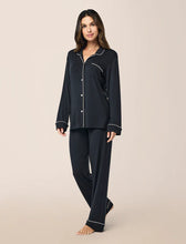 Load image into Gallery viewer, Papinelle Kate Modal Soft Full Length PJ Set (Black)