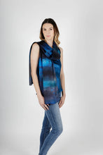 Load image into Gallery viewer, Carmen Kirstein NZ inspired silk scarf (Glow Worms)
