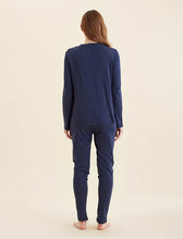 Load image into Gallery viewer, Papinelle Jada Organic Cotton Knit Long Sleeve Tee (Navy)