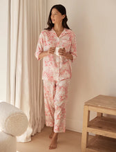 Load image into Gallery viewer, Papinelle Toile De Jouy Crop PJ Set (Pink Lemonade)