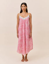 Load image into Gallery viewer, Papinelle Cheri Blossom Lace Front Maxi Nightie (Pink Lemonade)