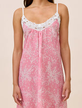 Load image into Gallery viewer, Papinelle Cheri Blossom Lace Front Midi Nightie (Pink Lemonade)