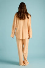 Load image into Gallery viewer, Papinelle Karen Walker Seersucker stripe PJ Set (Orange/Cream)