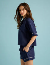 Load image into Gallery viewer, Papinelle Karen Walker Runaway Girl Boxer PJ Set (Deep Indigo)