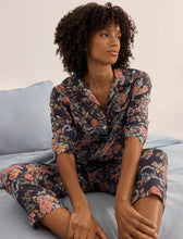 Load image into Gallery viewer, Papinelle Layla Crop PJ Set (Navy)