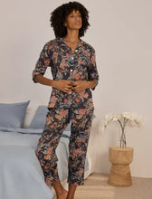 Load image into Gallery viewer, Papinelle Layla Crop PJ Set (Navy)