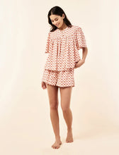 Load image into Gallery viewer, Papinelle x Karen Walker Monogram Tiles Gathered Boxer PJ Set - Rose