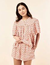 Load image into Gallery viewer, Papinelle x Karen Walker Monogram Tiles Gathered Boxer PJ Set - Rose