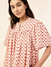 Load image into Gallery viewer, Papinelle x Karen Walker Monogram Tiles Gathered Boxer PJ Set - Rose