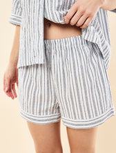 Load image into Gallery viewer, Papinelle x Karen walker Seersucker Stripe Boxer PJ Set - Sky Blue
