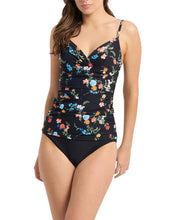 Load image into Gallery viewer, Sunseeker Japan Soft Twist Ruched Tankini Top (Black)