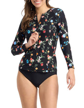 Load image into Gallery viewer, Sunseeker Japan Long Sleeve Mastectomy Rashie (Black)