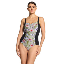Load image into Gallery viewer, Zoggs Chlorine Resistant Ruched Front Freesia (Black)