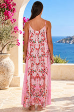 Load image into Gallery viewer, Peacock Feather ON0007 Scoop Maxi Dress (Pink)