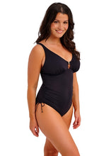 Load image into Gallery viewer, Fantasie Merissa Black Non Wired Plunge Swimsuit (Black)