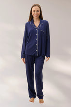 Load image into Gallery viewer, Givoni 7LE92 - Pyjama Set With Piping (Navy)