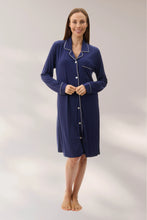 Load image into Gallery viewer, Givoni 5LE93 - Short Sleepshirt With Piping (Navy)