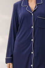 Load image into Gallery viewer, Givoni 5LE93 - Short Sleepshirt With Piping (Navy)