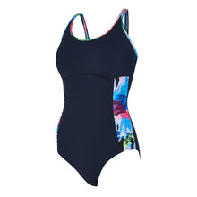 Load image into Gallery viewer, Zoggs Multiway Swimsuit Chlorine Resistant Prism Geo (Navy Multi)