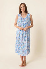 Load image into Gallery viewer, Givoni Bari Sleeveless Mid Length Nightie (Blue)