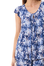 Load image into Gallery viewer, GIVONI - Trieste Flutter Sleeve Capri Pyjama (Navy)