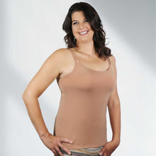 Load image into Gallery viewer, ABC Kalena  Camisole - Pocketed for Mastectomy (Black) (Blush)
