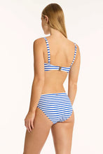 Load image into Gallery viewer, Sea Level Amalfi U Bar Bandeau Blue Stripe