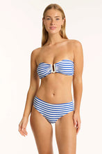 Load image into Gallery viewer, Sea Level Amalfi U Bar Bandeau Blue Stripe