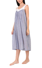 Load image into Gallery viewer, Arabella MD410EE Nightie – Blue & White Gingham Check