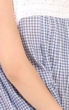 Load image into Gallery viewer, Arabella MD410EE Nightie – Blue & White Gingham Check