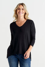 Load image into Gallery viewer, Betty Basics Geneva Long Sleeve Tee BB524 - Black