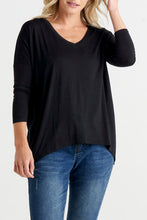 Load image into Gallery viewer, Betty Basics Geneva Long Sleeve Tee BB524 - Black