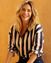 Load image into Gallery viewer, Betty Basics BB8288 Stripe Shirt - (Navy Stripe)