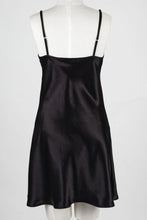 Load image into Gallery viewer, Carmen Kirstein silk chemise with lace (Black)
