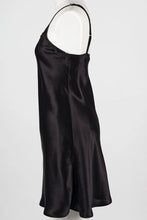 Load image into Gallery viewer, Carmen Kirstein silk chemise with lace (Black)