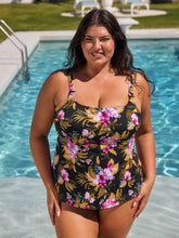 Load image into Gallery viewer, Capriosca Caribbean Chlorine Resistant Tank Tankini Top (Black)