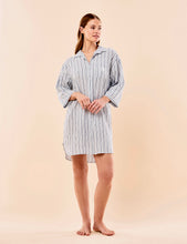 Load image into Gallery viewer, Papinelle X Karen Walker Stripe Nightshirt - Sky Blue