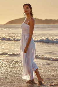 Sea Level Heatwave Bandeau Dress (White)