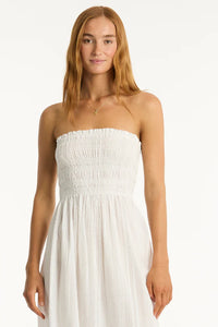 Sea Level Heatwave Bandeau Dress (White)