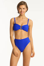 Load image into Gallery viewer, Sea Level Honeycomb U Bar Bandeau Top (Cobalt)
