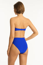 Load image into Gallery viewer, Sea Level Honeycomb U Bar Bandeau Top (Cobalt)