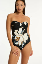 Load image into Gallery viewer, Sea Level La Luna Twist Bandeau One Piece Swimsuit - Black Floral
