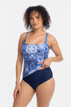 Load image into Gallery viewer, Togs Oahu Tankini Square Chlorine Resistant Set (Navy)