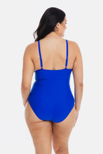 Load image into Gallery viewer, Togs V Neck Binding One Piece Swimsuit (Cobalt)