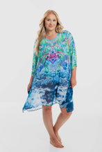 Load image into Gallery viewer, Togs Granada Mesh Kaftan (Blue)