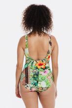 Load image into Gallery viewer, Togs Fiji Gathered Square One Piece Swimsuit (Multi)