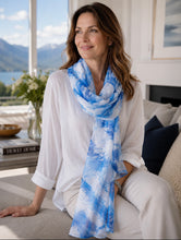 Load image into Gallery viewer, Carmen Kirstein NZ inspired silk scarf (Mountain Ranges)