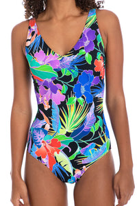 Togs PH09TH Hermes V Neck Plunge One Piece Swimsuit (Multi)